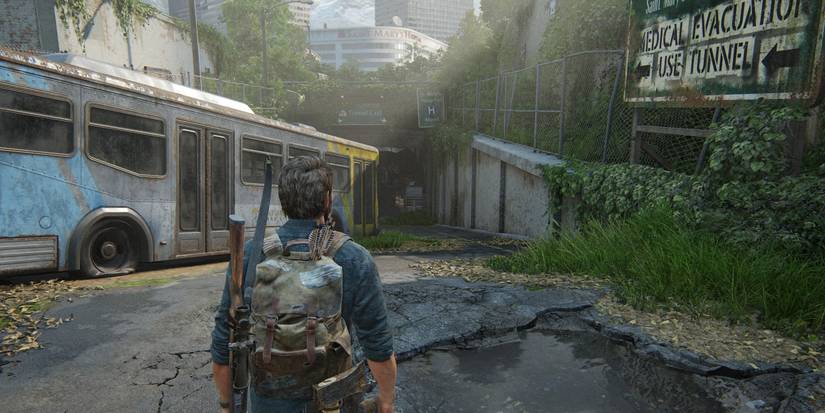 The Last of Us part 1 bus depot tunnel entrance