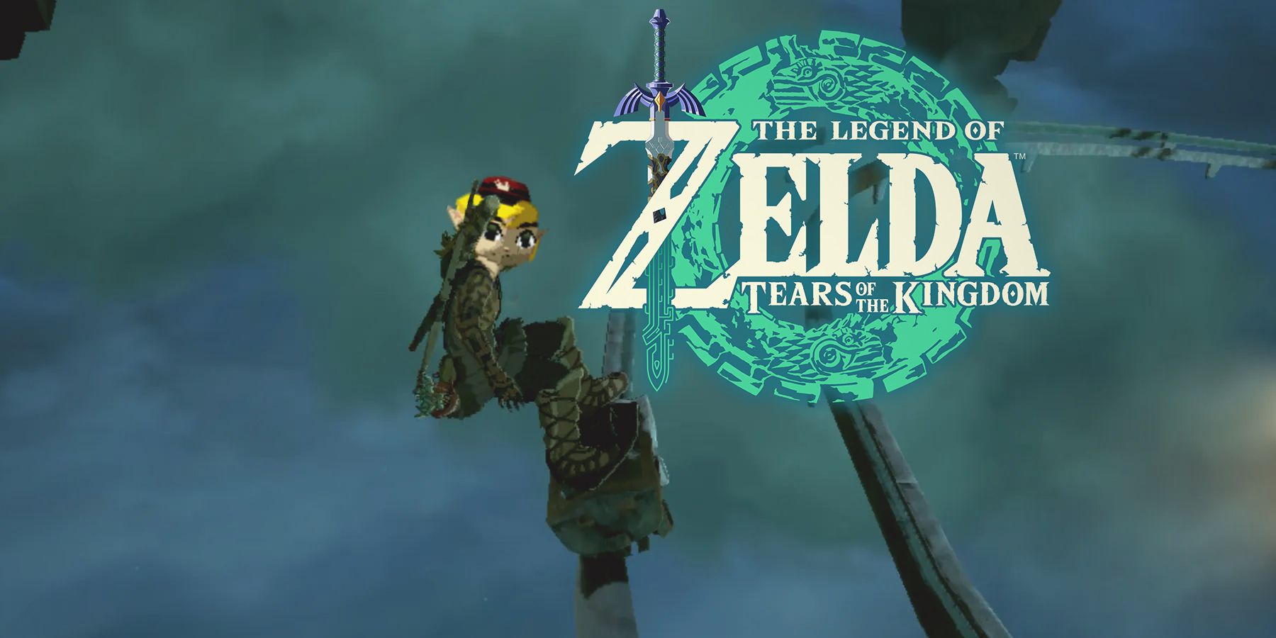 The Legend of Zelda Tears of the Kingdom TOTK Spirit Tracks Link skateboarding on rails