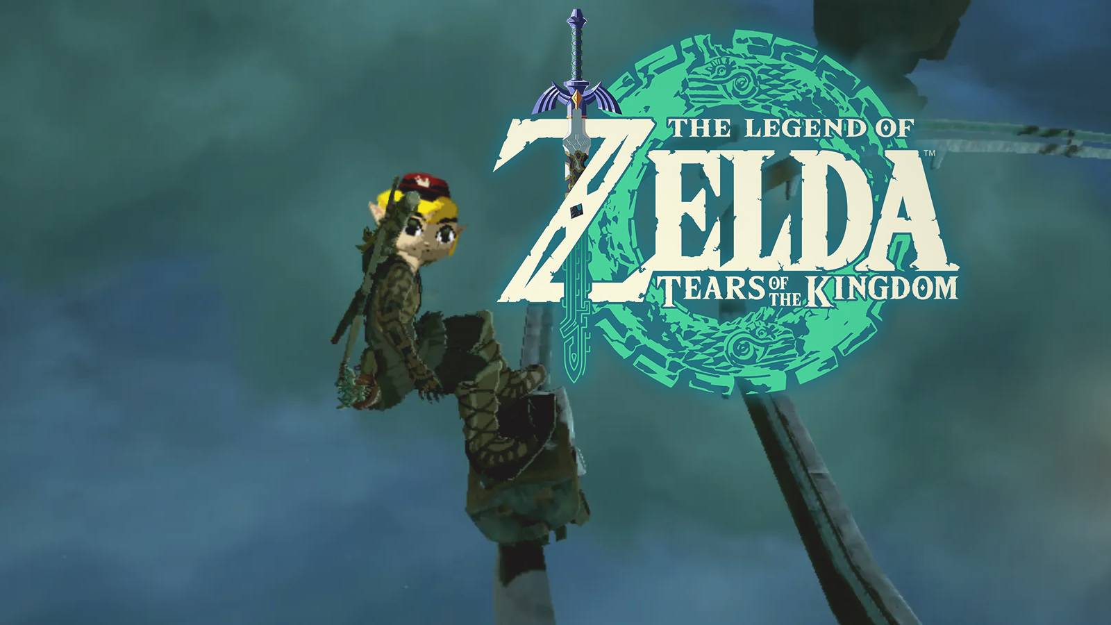 The Legend of Zelda Tears of the Kingdom TOTK Spirit Tracks Link skateboarding on rails
