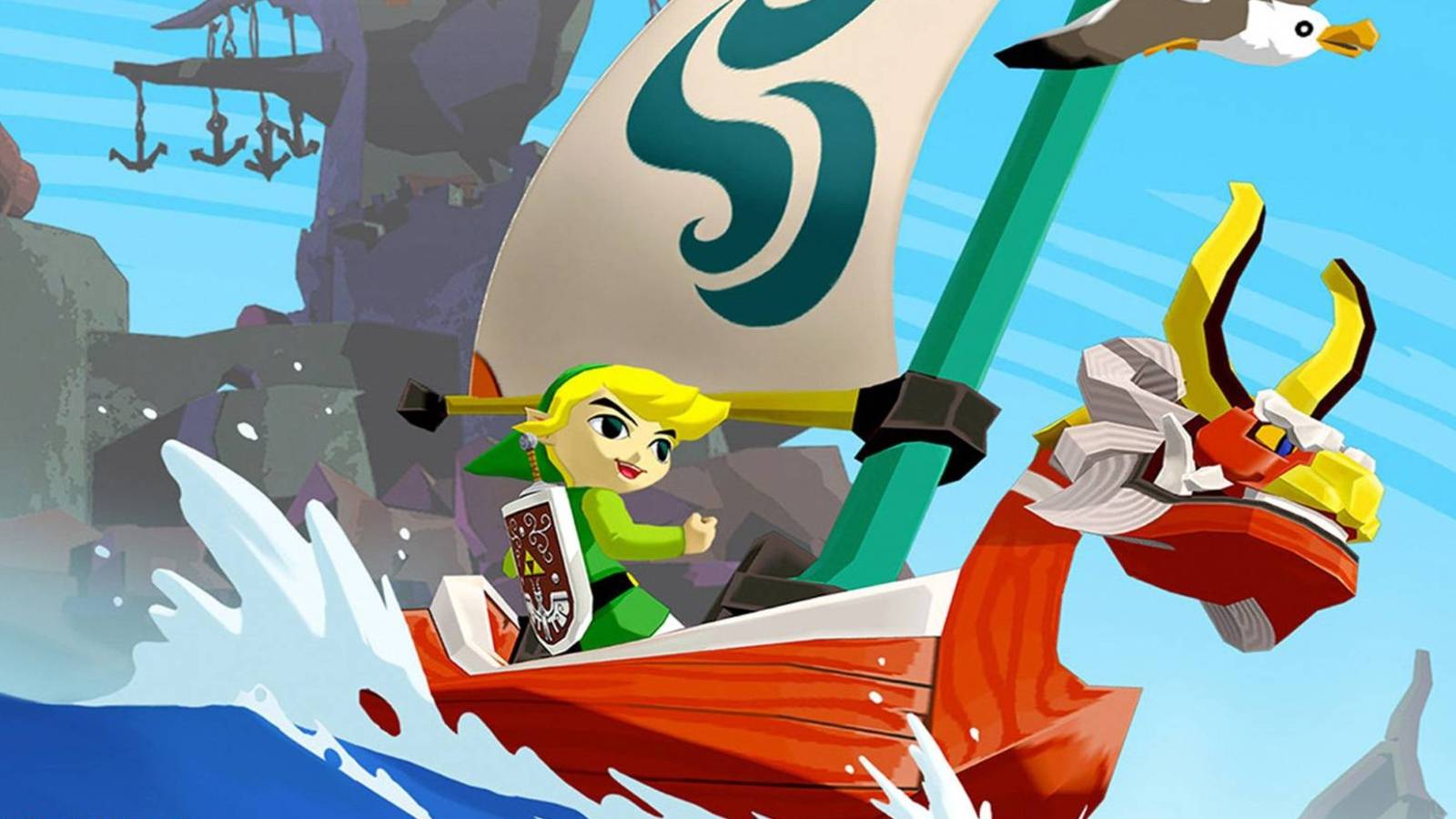 the legend of zelda wind waker link sailing