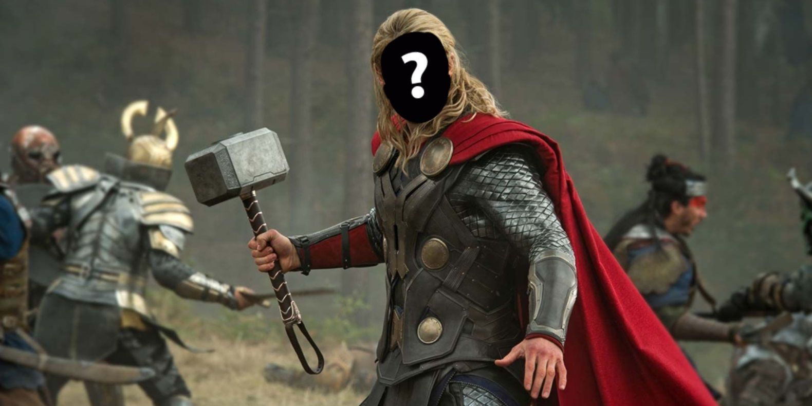 Thor with a question mark over his face