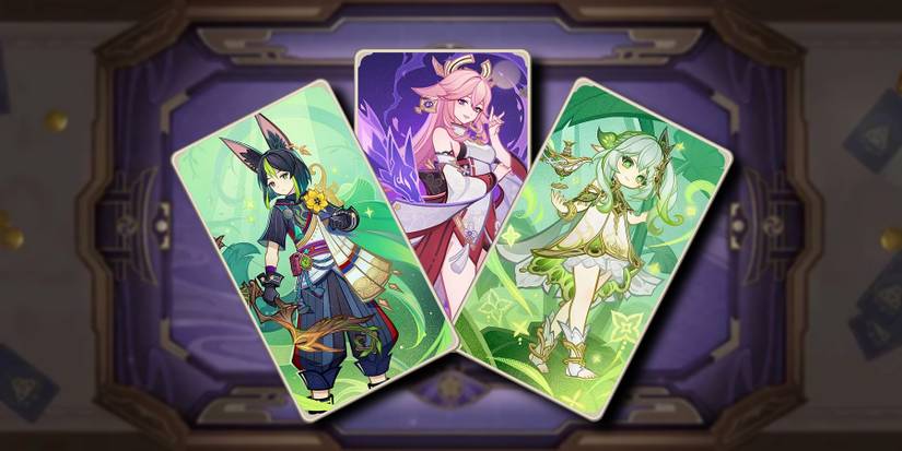tighnari-yae miko-and nahida tcg meta deck in genshin impact