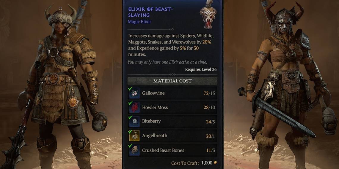 Diablo 4: 7 Mejores Consumibles que los Bárbaros Siempre Deberían Tener