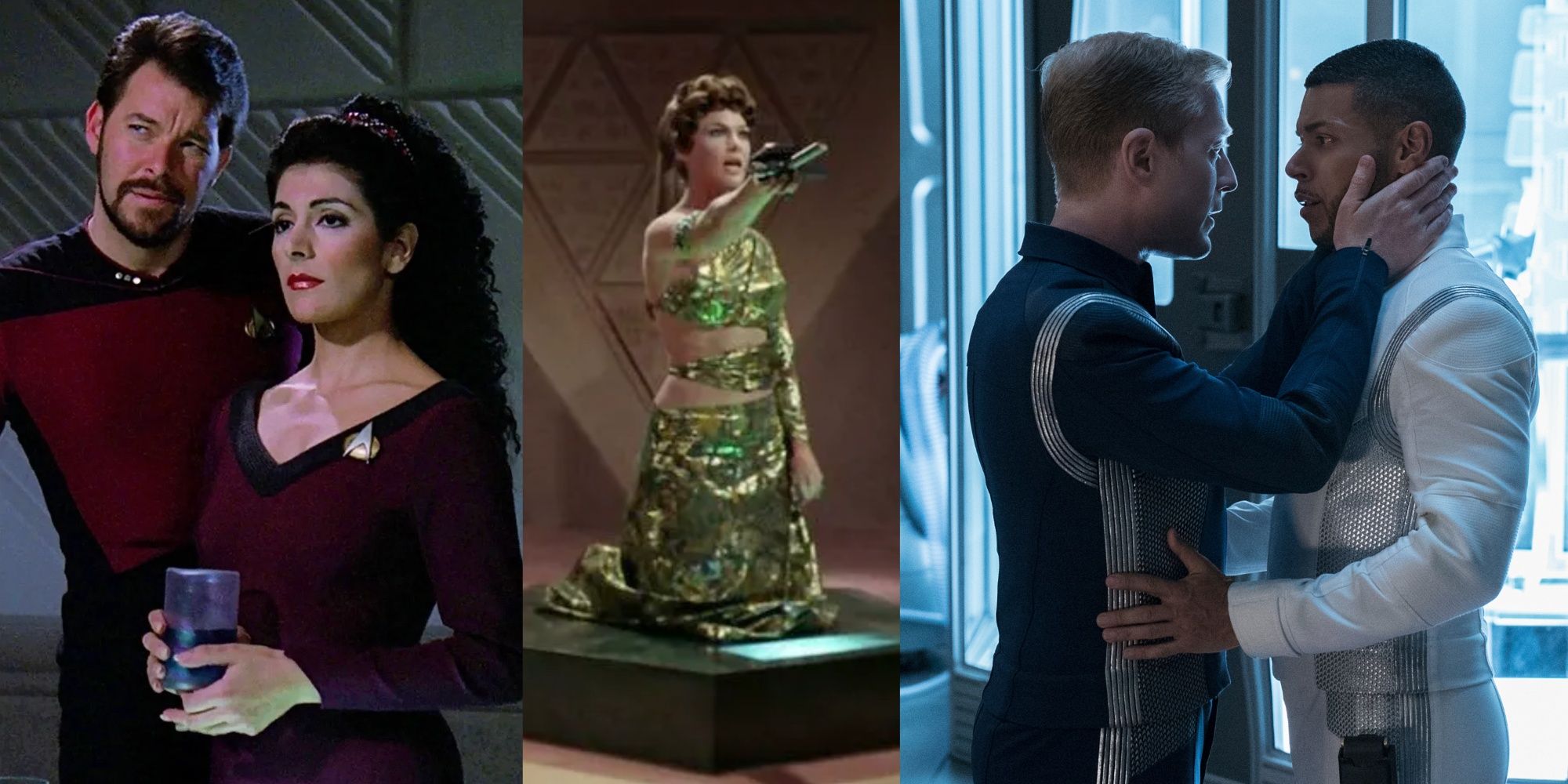 title image star trek best romances deanna and riker, Atira of Yonada, Hugh Culber and Paul Stamets