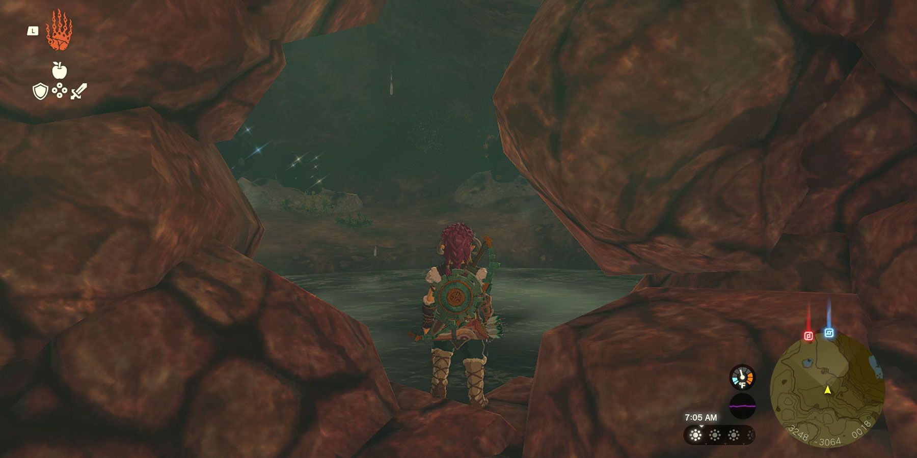 Mount Dunsel Cave in The Legend of Zelda: Tears of the Kingdom.