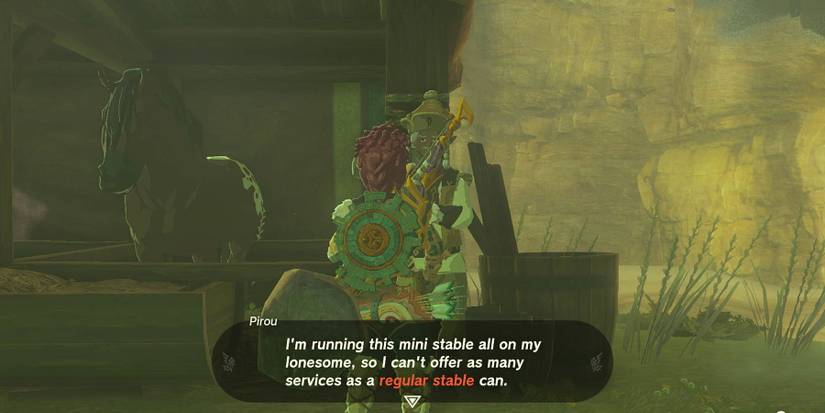 Gerudo Canyon Mini-Stable in Zelda: Tears of the Kingdom.