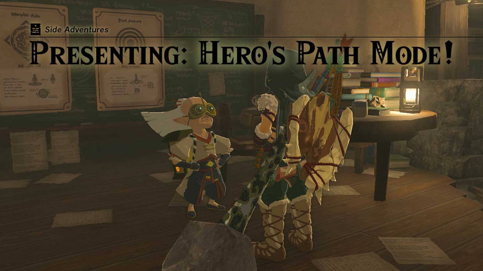Hero's Path Mode quest in Zelda: Tears of the Kingdom.