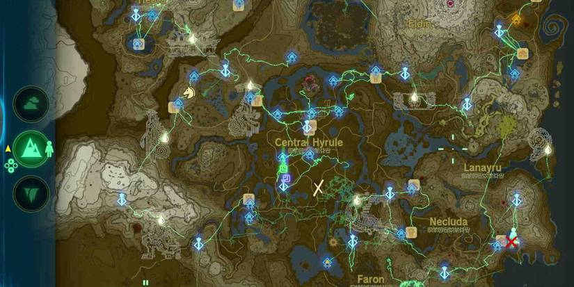 Hero's Path Mode toggled on in Zelda: Tears of the Kingdom.