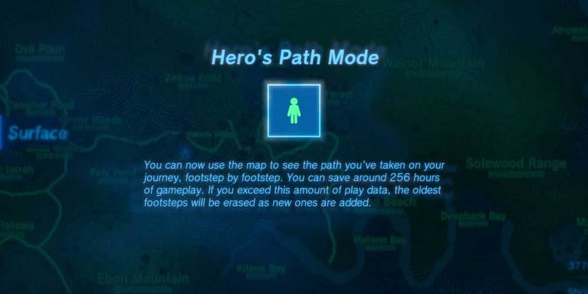 Hero's Path Mode unlocked in Zelda: Tears of the Kingdom.
