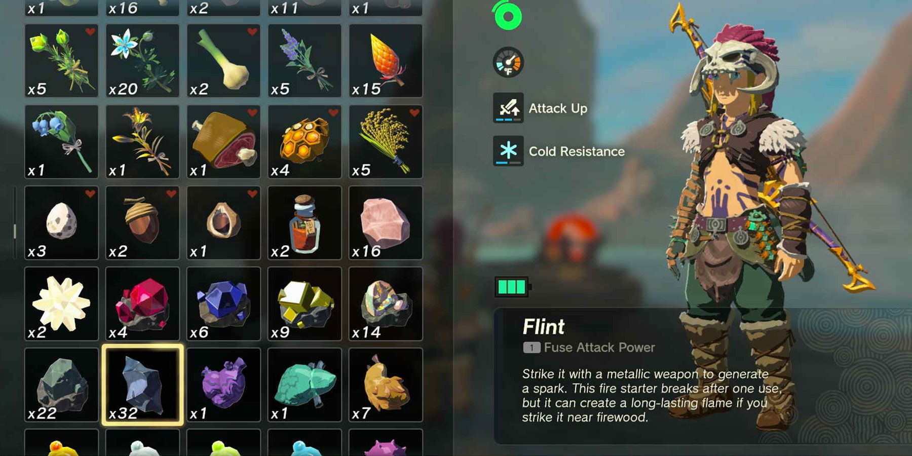 Cash In On Ripened Flint quest in Zelda: Tears of the Kingdom.