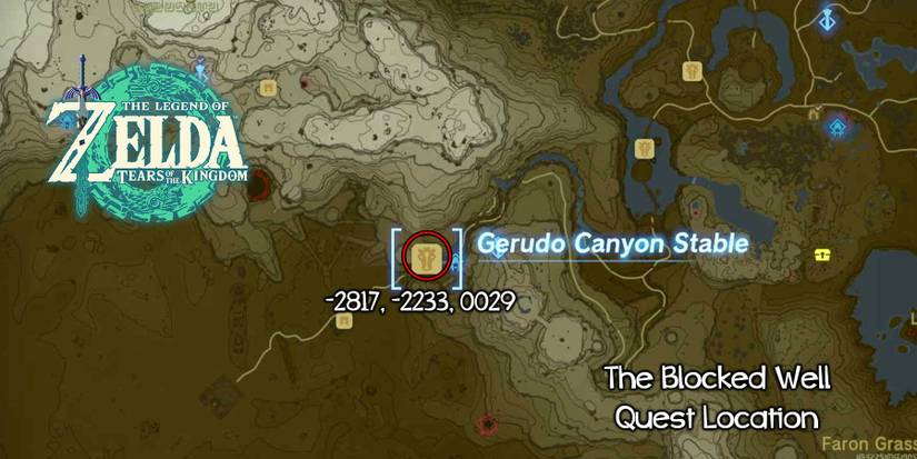 The Blocked Well quest in Zelda: Tears of the Kingdom.