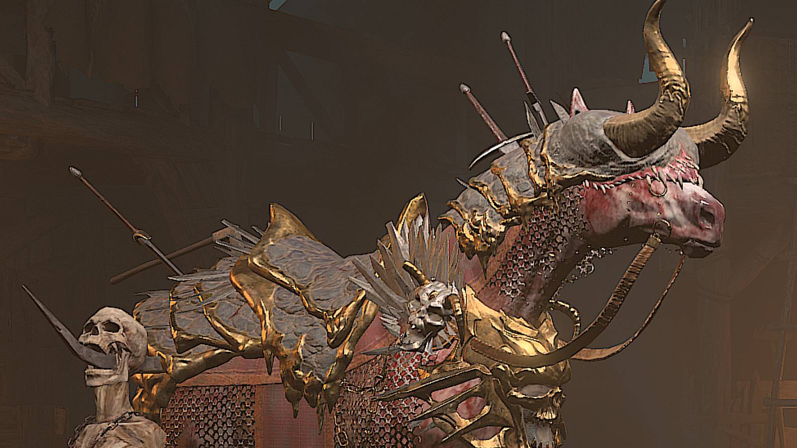 Diablo 4 Treasure Beast Barding Mount Armor Horse Cosmetic Stable World Boss Reward