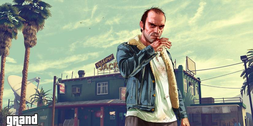 Trevor in front of the Yellow Jack Inn