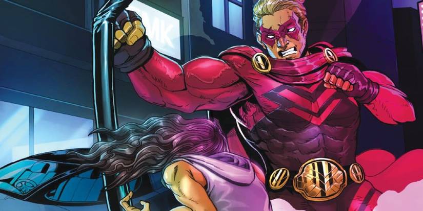 Superheroes Fighting in the street