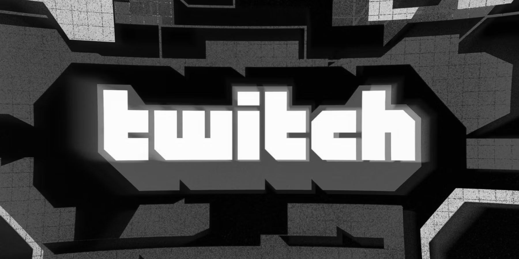 A screenshot of a Twitch logo in grayscale.