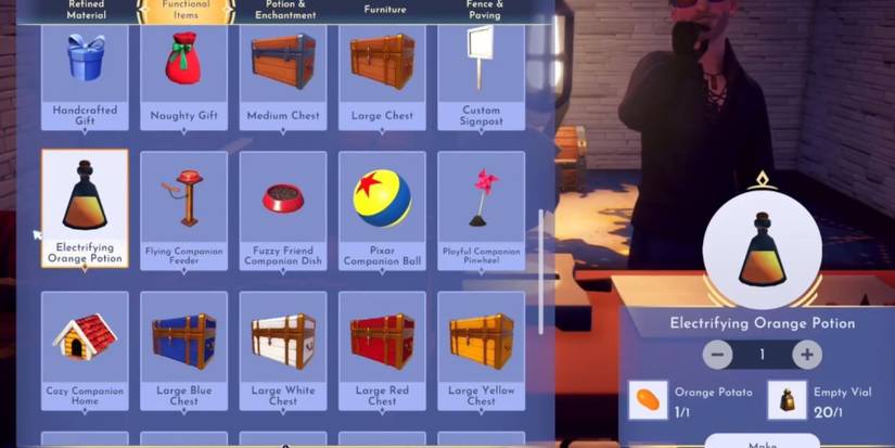 electrifying orange potion crafting guide dreamlight valley