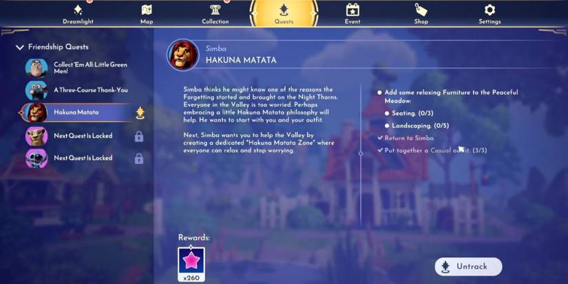 hakuna matata friendship quest dreamlight valley