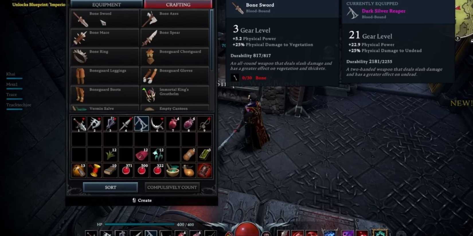 how to increase gear score v rising