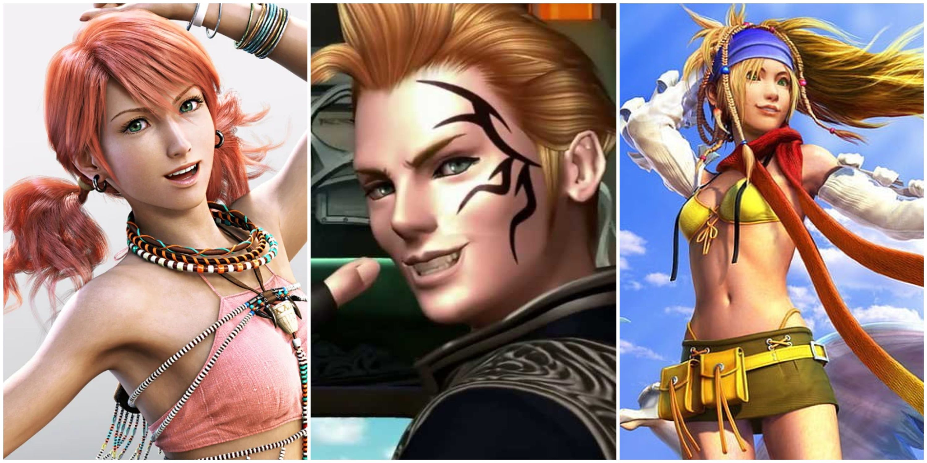 Vanille in Final Fantasy 13, Zell in Final Fantasy 8, and Rikku in Final Fantasy 10-2