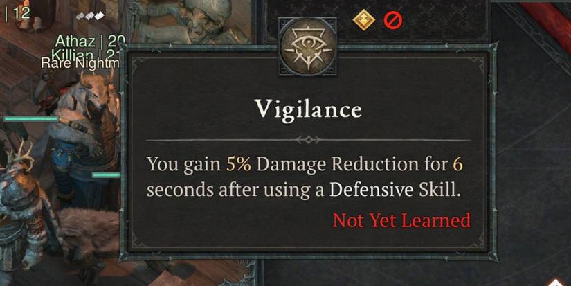 The Vigilance passive perk in Diablo 4