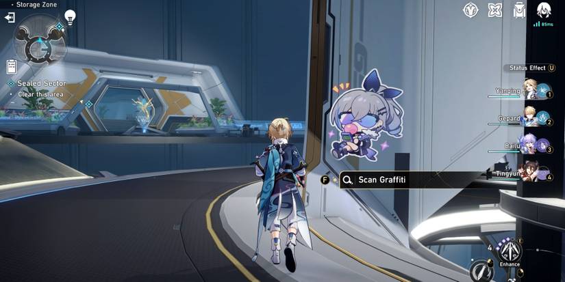 volume one sealed sector difficulity 3 graffiti 2 location in honkai star rail