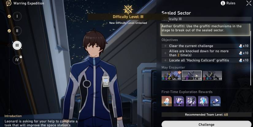 volume one sealed sector difficulity 3 in honkai star rail