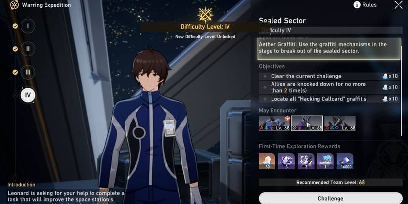 volume one sealed sector difficulity 4 in honkai star rail