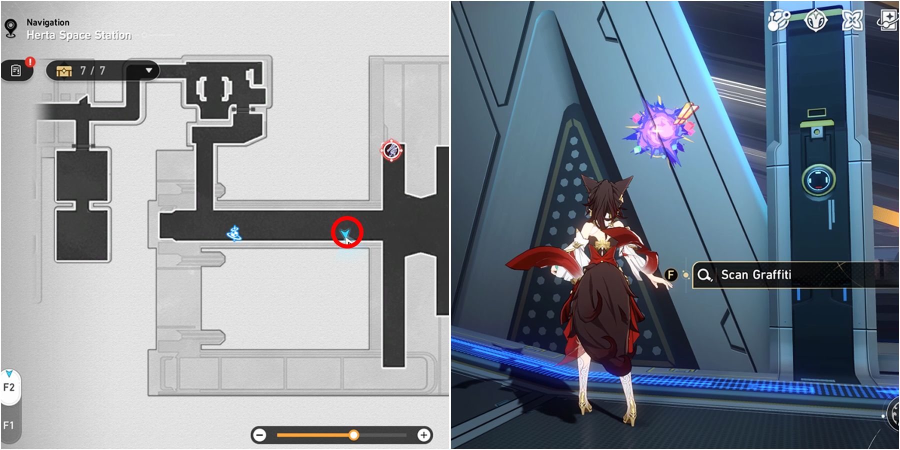 volume two hidden graffiti 1 location in honkai star rail