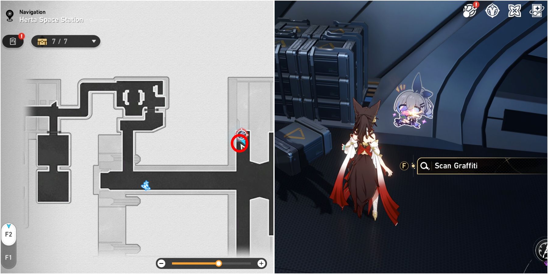 volume two hidden graffiti 2 location in honkai star rail