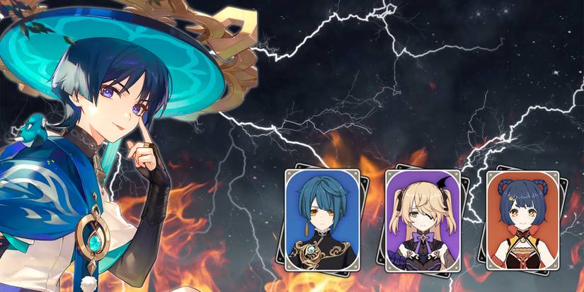 wanderer-xinqgiu-fischl-and xiangling overloaded team in genshin impact