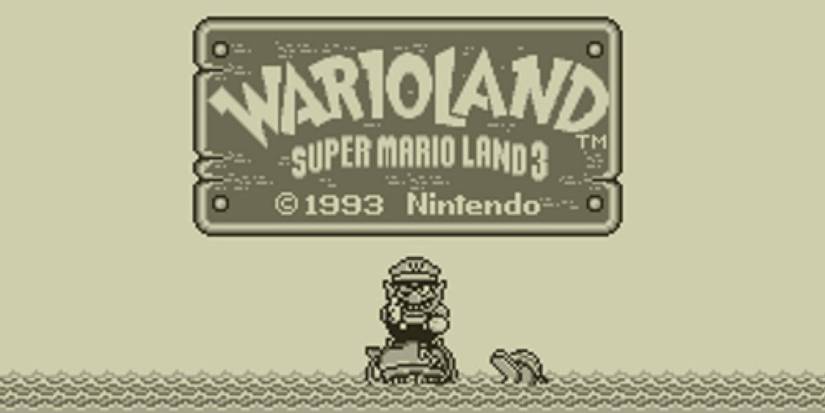 Wario on the title screen of Wario Land