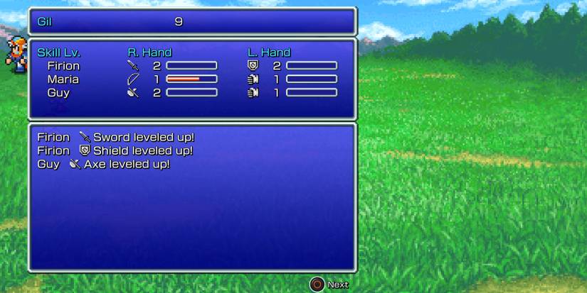 Weapon Proficiency in Final Fantasy 2