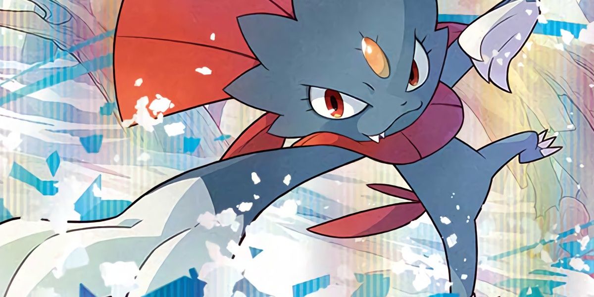 Weavile slashing with its claws