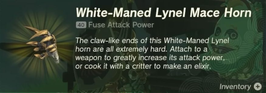 white-maned lynel mace horn
