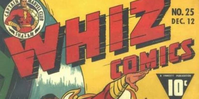 Whiz Comics logo on the top of a comic book