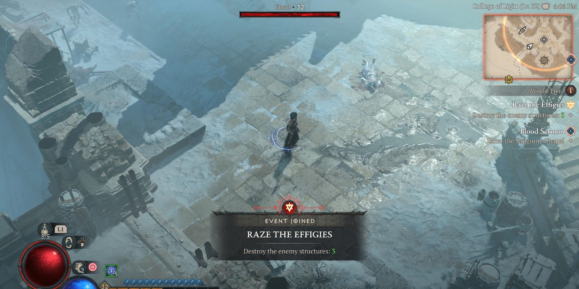 A player joining a World Event area in Diablo 4
