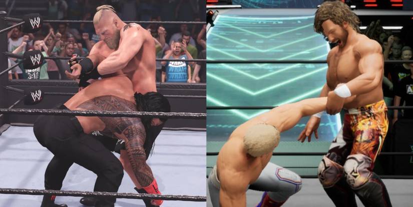 WWE 2K23 Brock and Roman - AEW Fight Forever Kenny and Cody