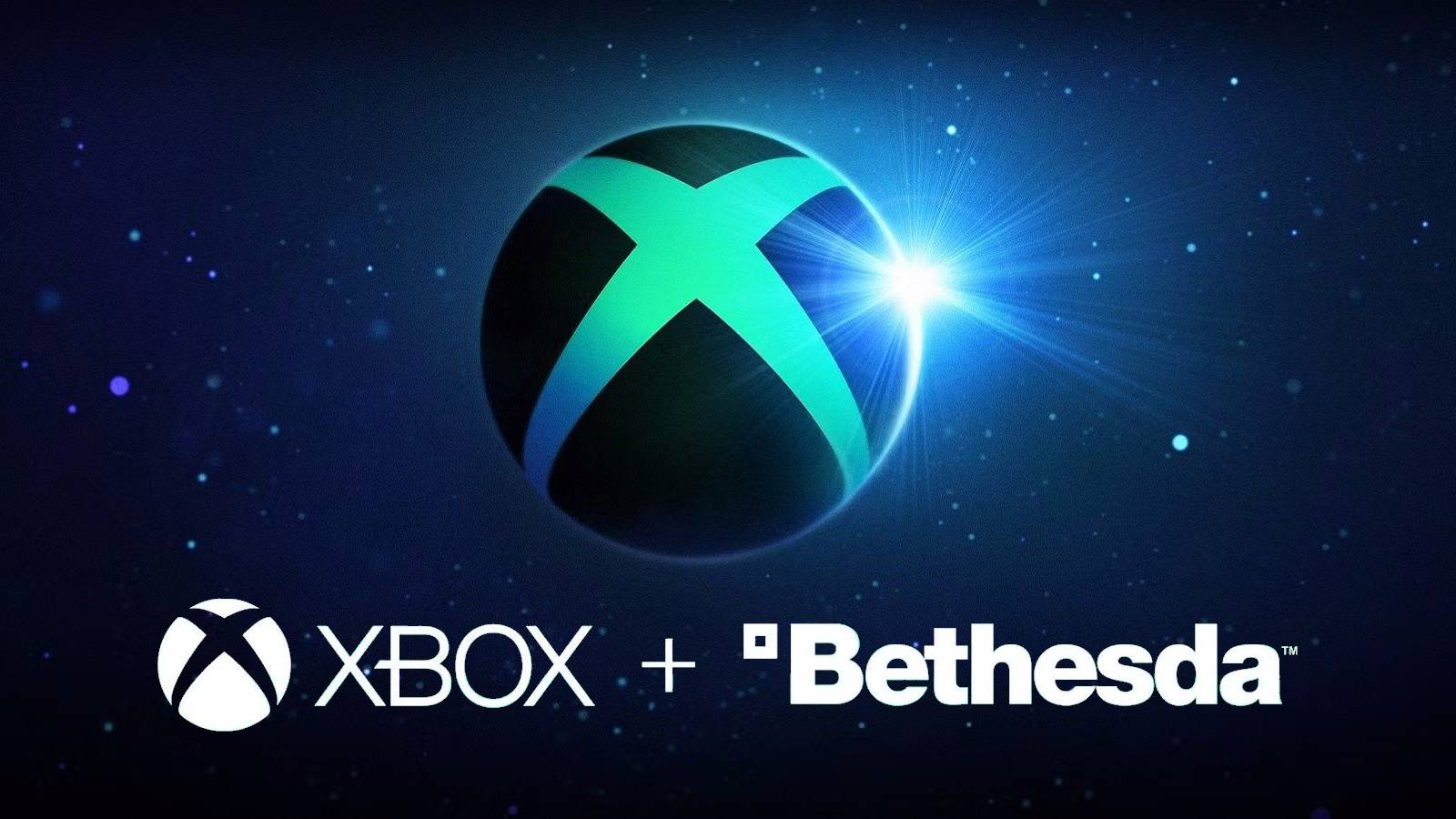 Xbox and Bethesda Games logos over Xbox background