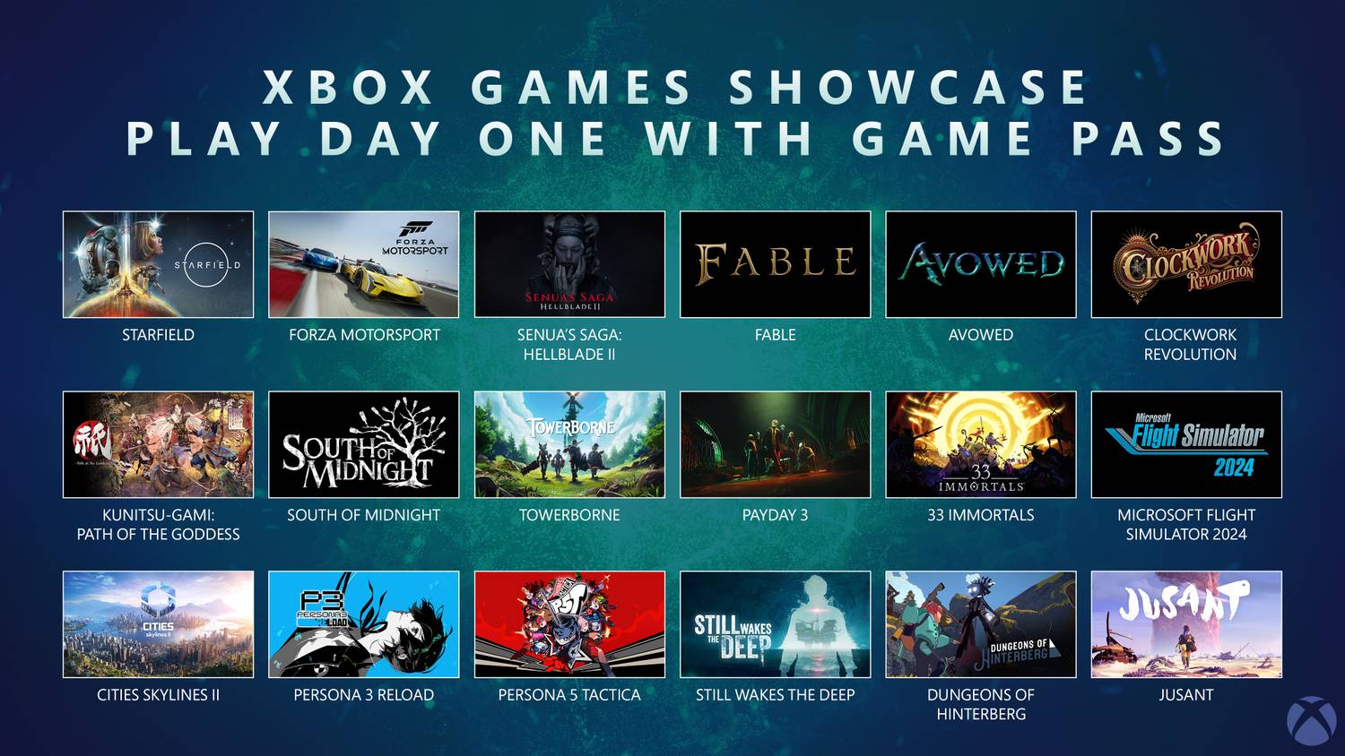 Todos os títulos do Xbox Game Pass confirmados no Xbox Games Showcase