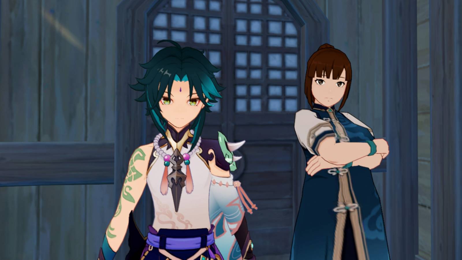 xiao next to msbai in tcg genshin impact