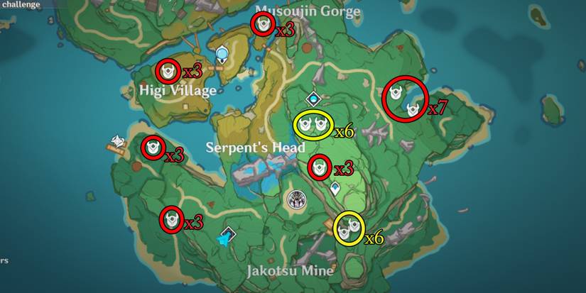 yashiori island slime location in genshin impact