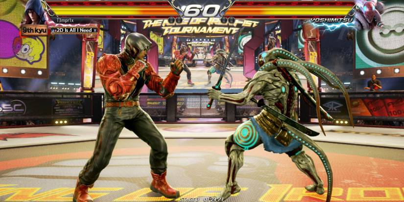 Yoshimitsu battling Jin