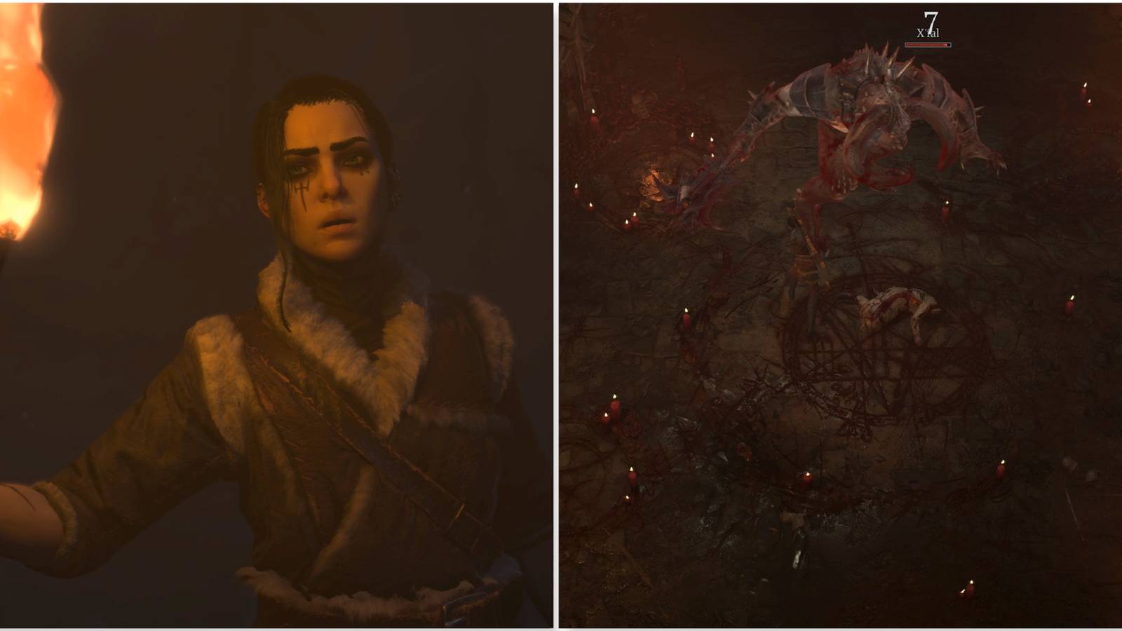 Your rogue and fighting a boss in Diablo 4