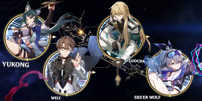 yukong-welt-luocha-and silver wolf in honkai star rail