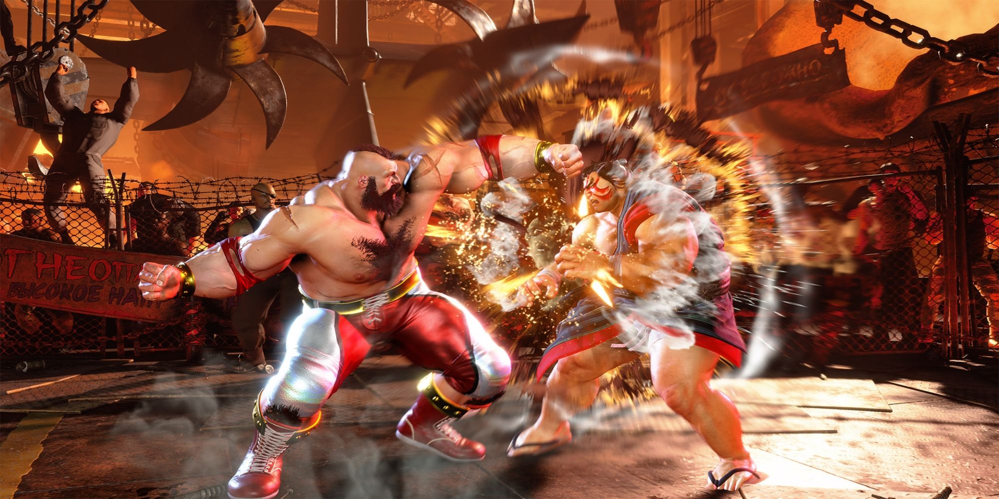 Zangief smashes E.Honda in Street Fighter 6