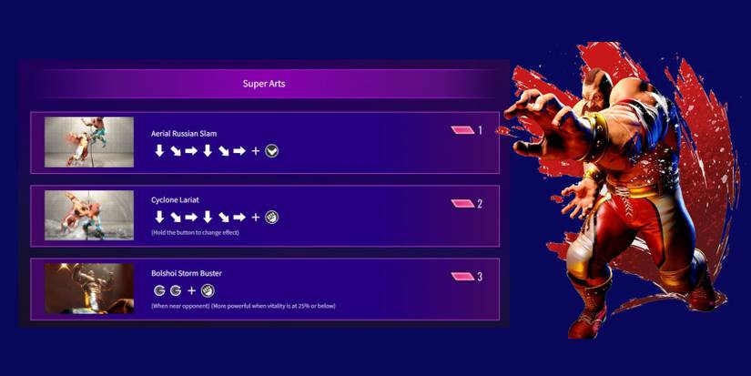 Zangief's Super Arts in Street Fighter 6