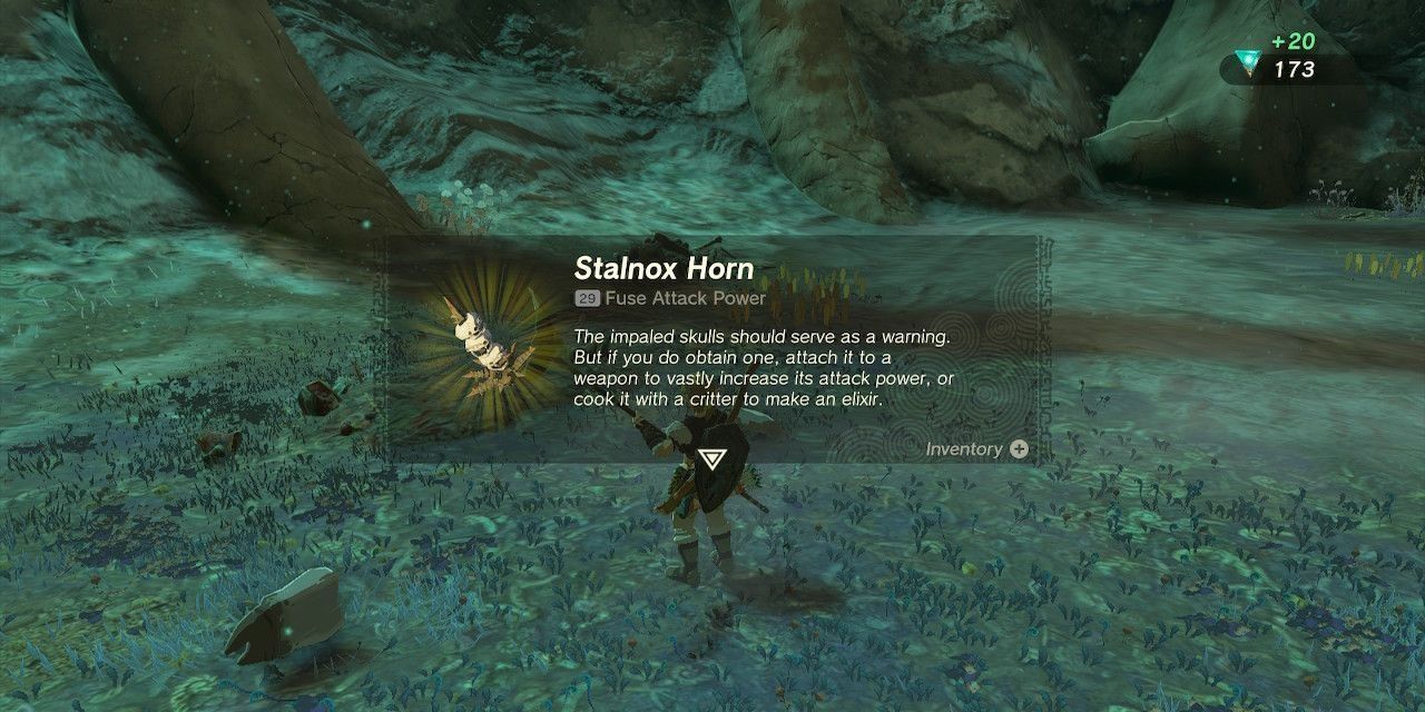 Zelda Tears of the Kingdom Beat Stalnox Boss Horn Item Drops Rewards
