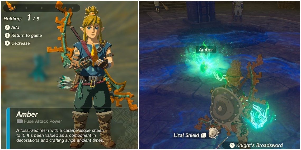 The legend of zelda tears of the kingdom how to get and use amber