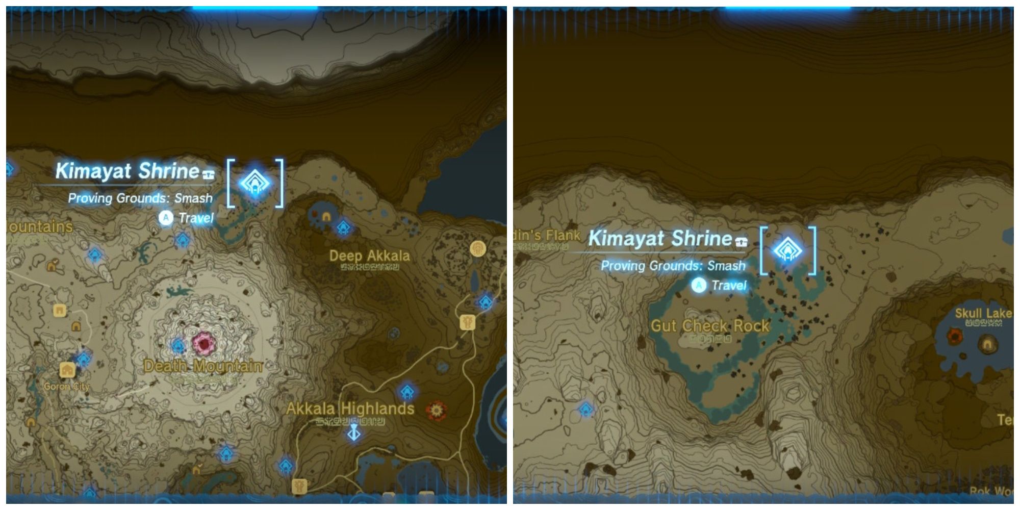 zelda totk Kimayat Shrine map