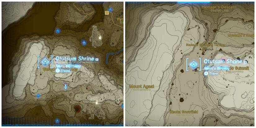 zelda totk Otutsum Shrine map